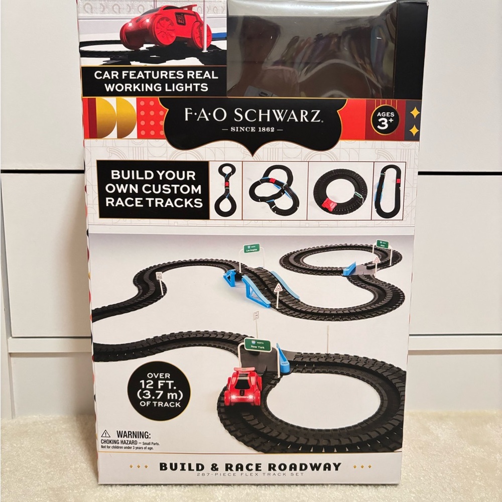 FAO Schwarz Build & Race Roadway Set